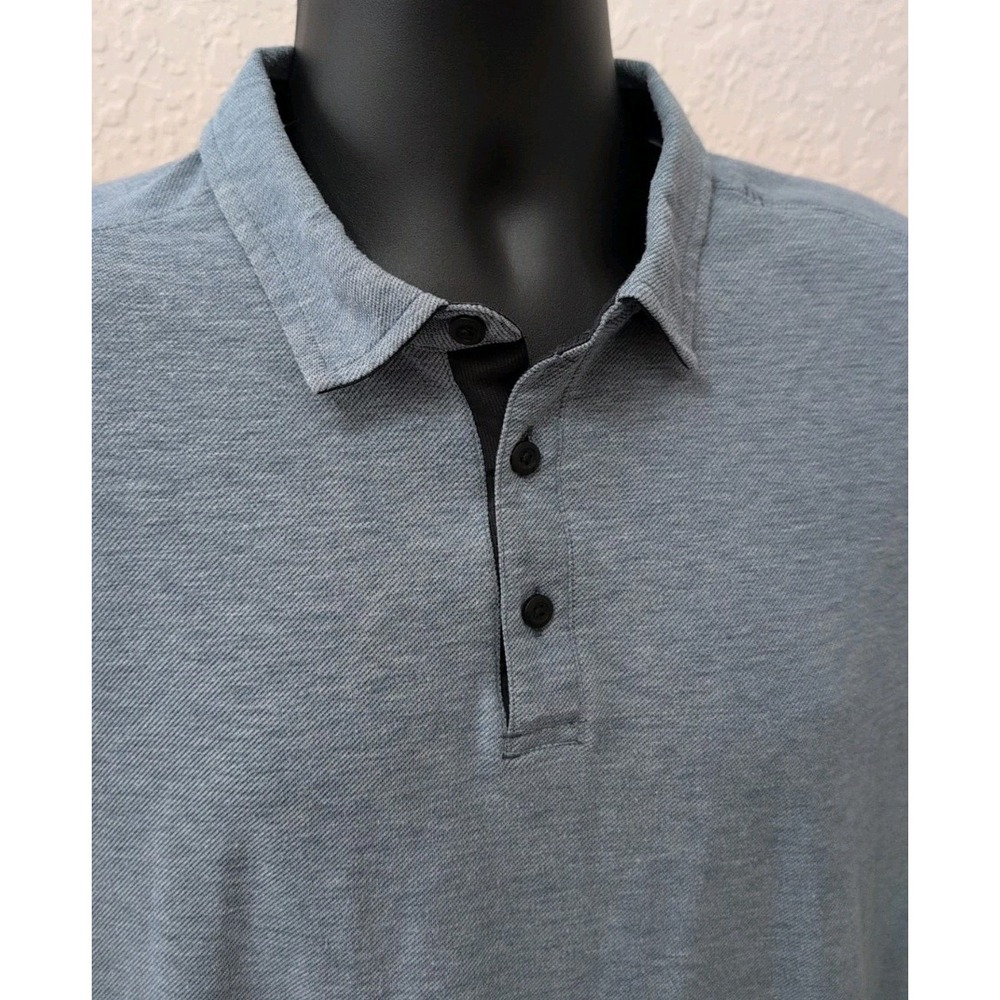 Lululemon Evolution Short Sleeve Polo Shirt Heathered‎ Blue Men's Size Unknown